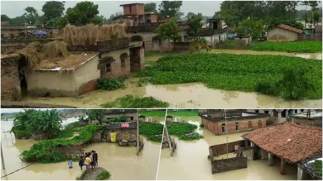 Rivers in spate due to rains for 4 days in water acquisition area and Sitamarhi; residential areas submerged
