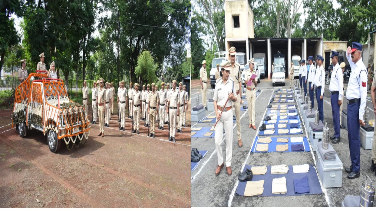 Ujjain Divisional fighter inspected 8 platoons and listened to the problems of the soldiers