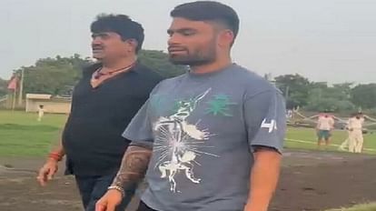 Rinku Singh seen on the ground in Aligarh