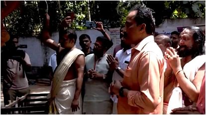 ISRO chief S Somanath offers prayers at Pournamikavu Bhadrakali Temple in Thiruvananthapuram