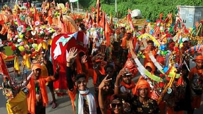 Moradabad: Bam Bhole echo all over city, Kanwariyas started arriving with Ganga water