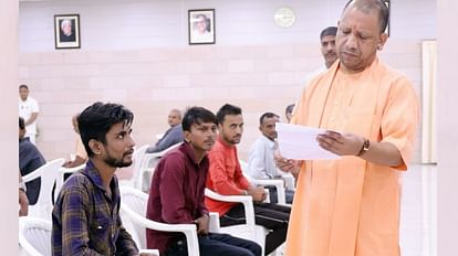 Chief Minister Yogi Adityanath in Janta Darshan in Lucknow.