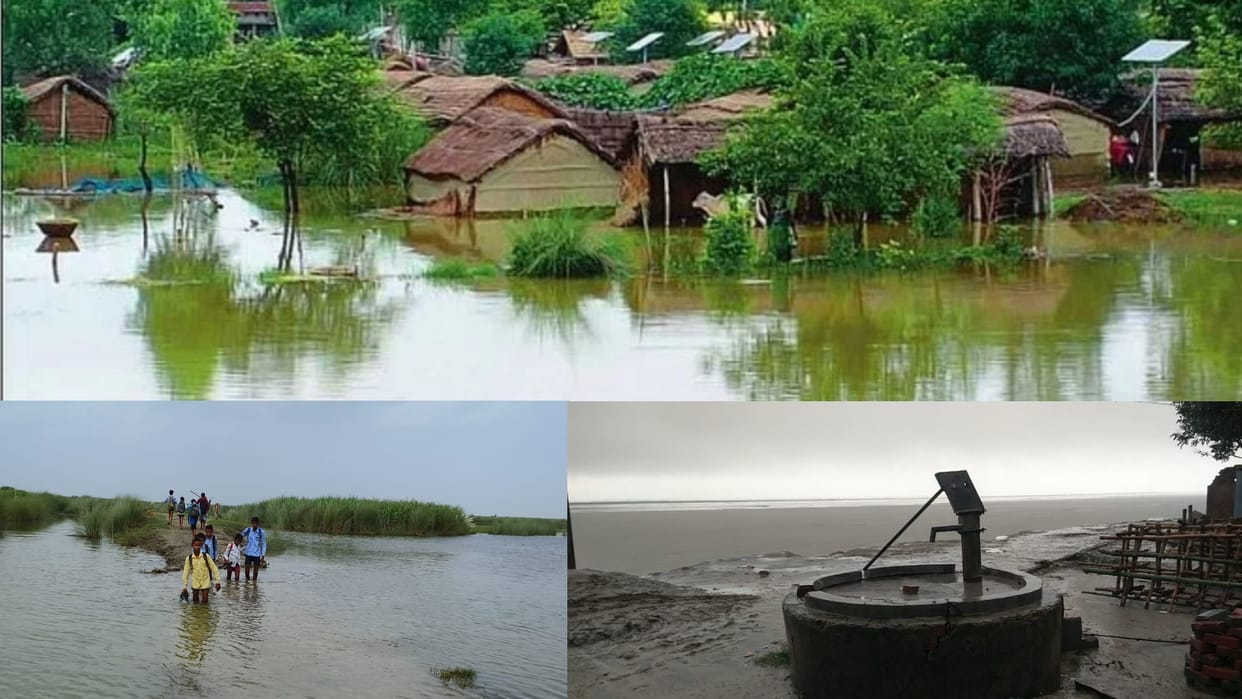 Flood like situation in many districts in Uttar Pradesh.