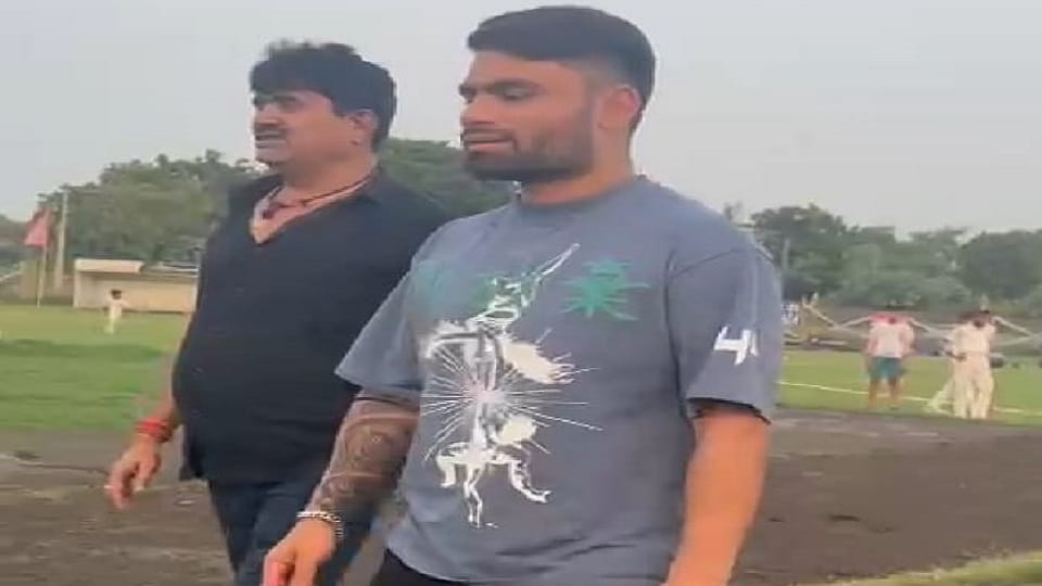 Rinku Singh seen on the ground in Aligarh