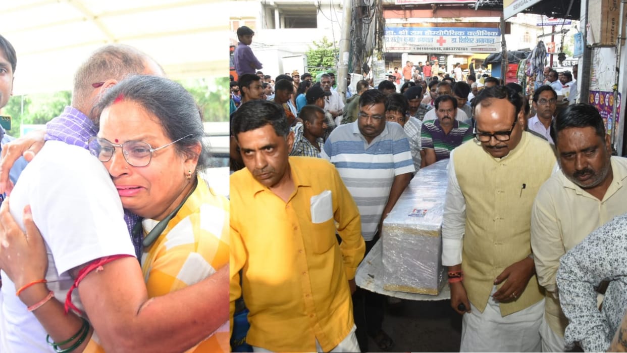 Dead body of Madurai train accident bring to Lucknow.