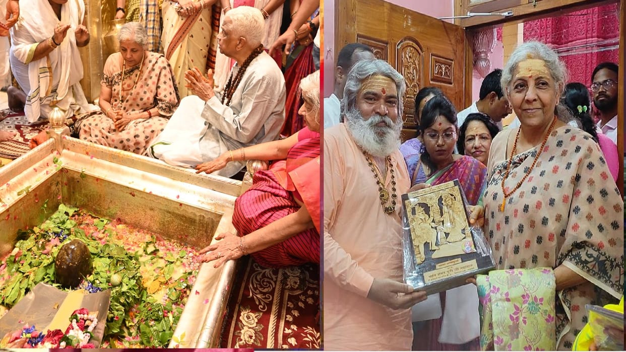 Finance Minister Nirmala Sitharaman in Varanasi: Shodshopachar worship done in Kashi Vishwanath