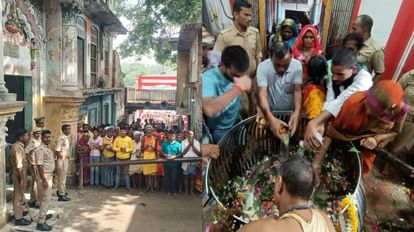 Ayodhya: सावन के आखिरी सोमवार पर शिवभक्तों से गुलजार है रामनगरी, आधी रात से ही हर हर महादेव के गूंजे जयकारे People offer prayer in Ayodhya on Monday of Savan.