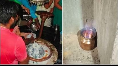 Fire started coming out of the pot during worship in Shiva temple Kasganj