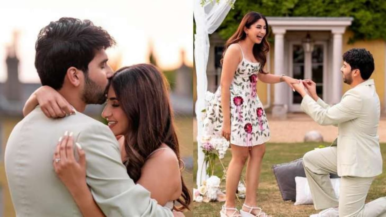 Singer Armaan Malik drops cute pictures of his surprise engagement with Fashion Influencer Aashna Shroff