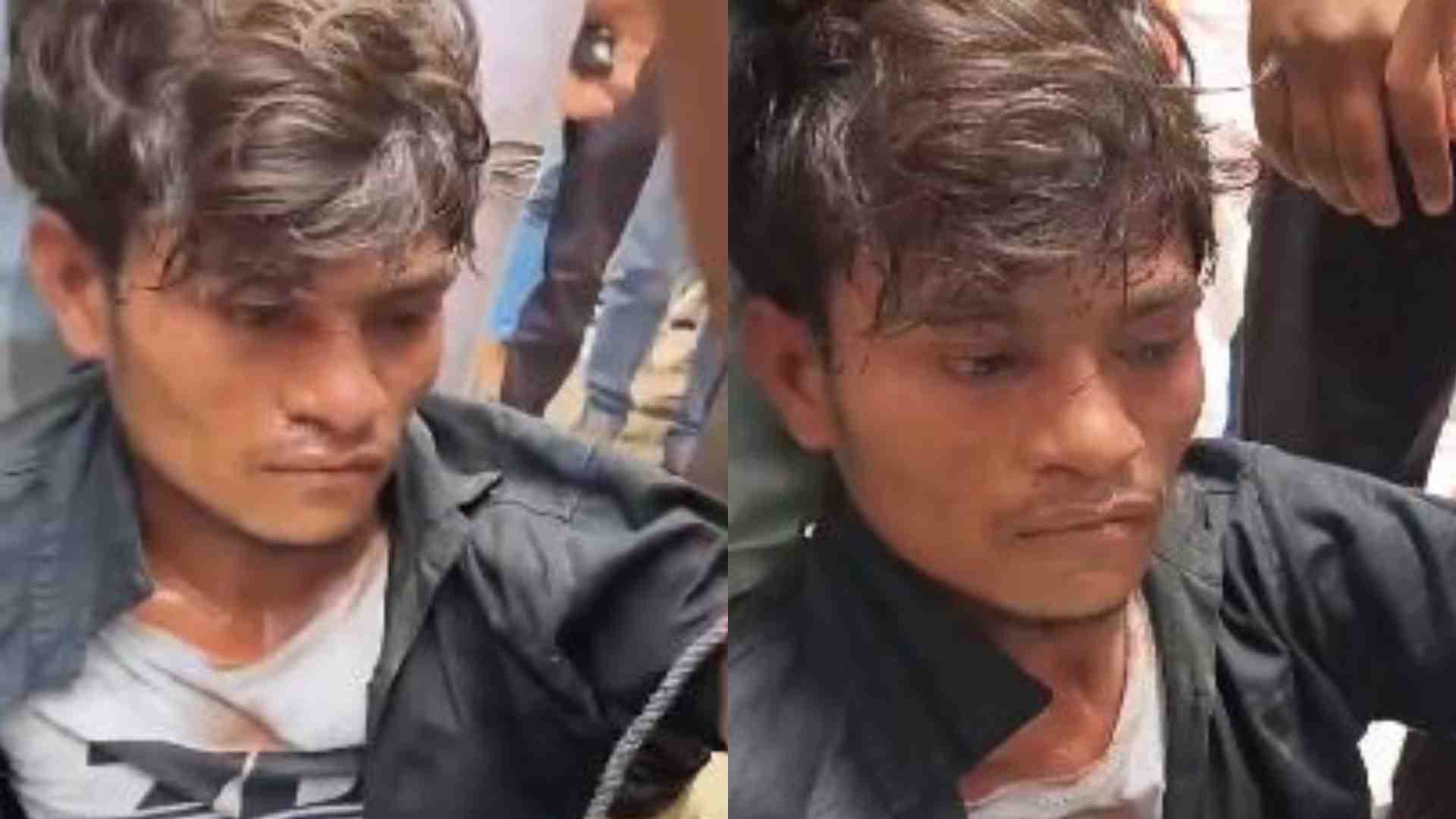 भागने में नाकाम बदमाश व्यापारियों के हत्थे चढ़ा।
