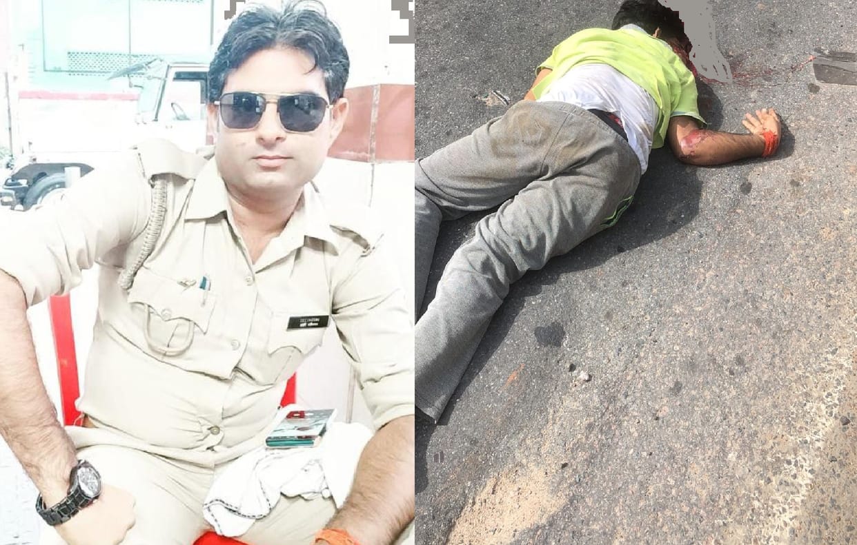 Constable died due to truck collision, accident occurred while crossing the road, body sent for post-mortem