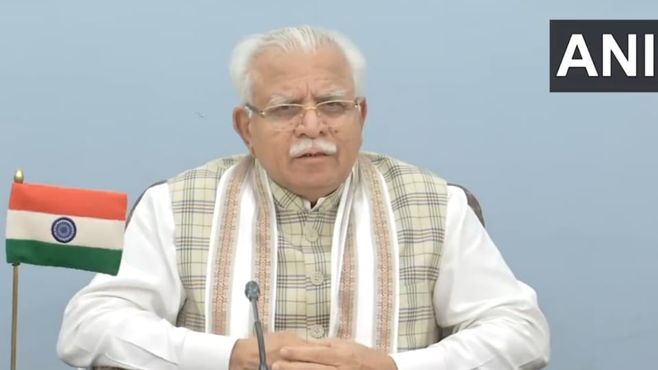 Haryana CM Manohar Lal Press Conference in Chandigarh
