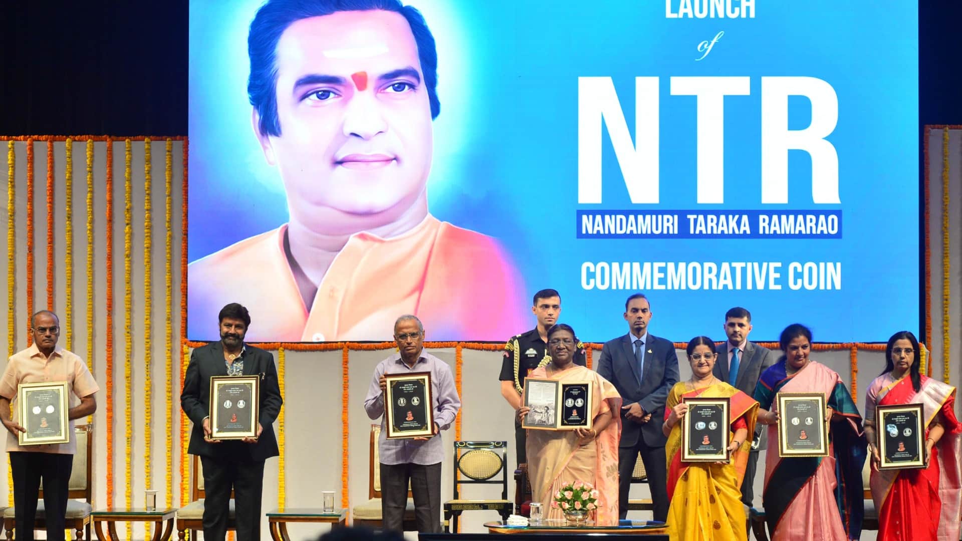 President Of India Droupadi Murmu inaugurates Rs 100 coin of NT Ramarao Photos and videos gets viral