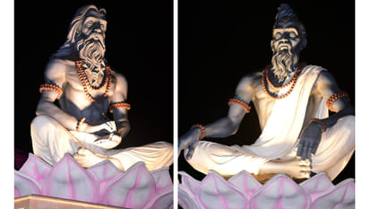 Unveiling the statues of Saptarishis kept covered for fifteen days in Mahakal Lok, made from Maharashtra