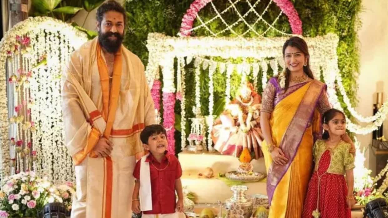 Ramayan Actor Yash Radhika Pandit Celebrate Varamahalakshmi Puja with family read full details inside