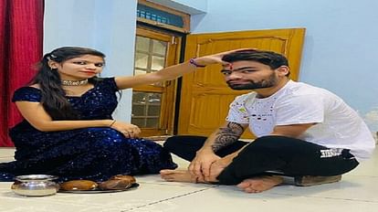 Sister ties love on cricketer Rinku Singh wrist