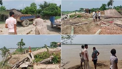 Fearing erosion of Bagmati river, people forced to demolish own houses in Sitamarhi; 11 houses washed away