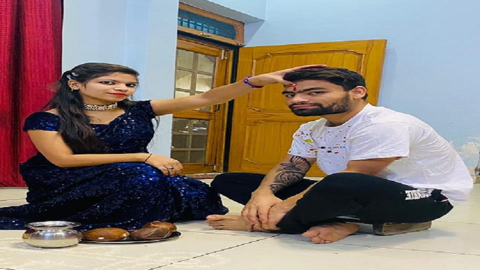 Sister ties love on cricketer Rinku Singh wrist