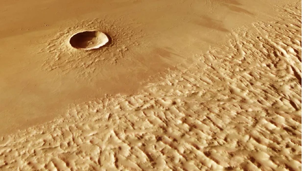 Landslides on Mars suggest water once surrounded Olympus Mons, tallest volcano in the solar system