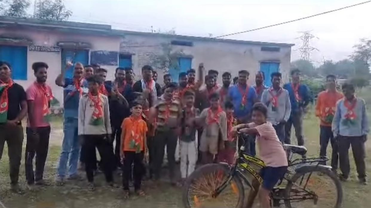 MP Politics In membership drive BJP MLA son made only minor children wear party robe in Damoh