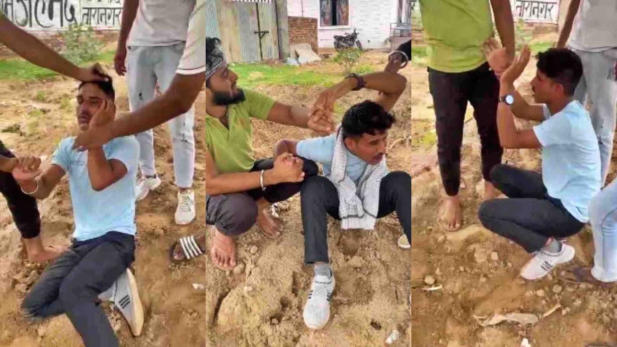 In Churu, the goons thrashed a young man naked for protesting against the sale of illegal liquor