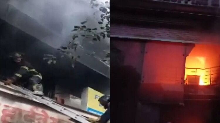 Four people died in a fire in Purnanagar area of Pimpri-Chinchwad of Pune district today