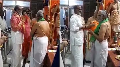 Rajinikanth visits Raghavendra temple in Bengaluru after Jailer success after bus Depot photos gets viral