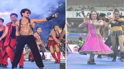 UP T20 League Opening Ceremony audience applauded danced to dance of Tiger Shroff and Ameesha Patel