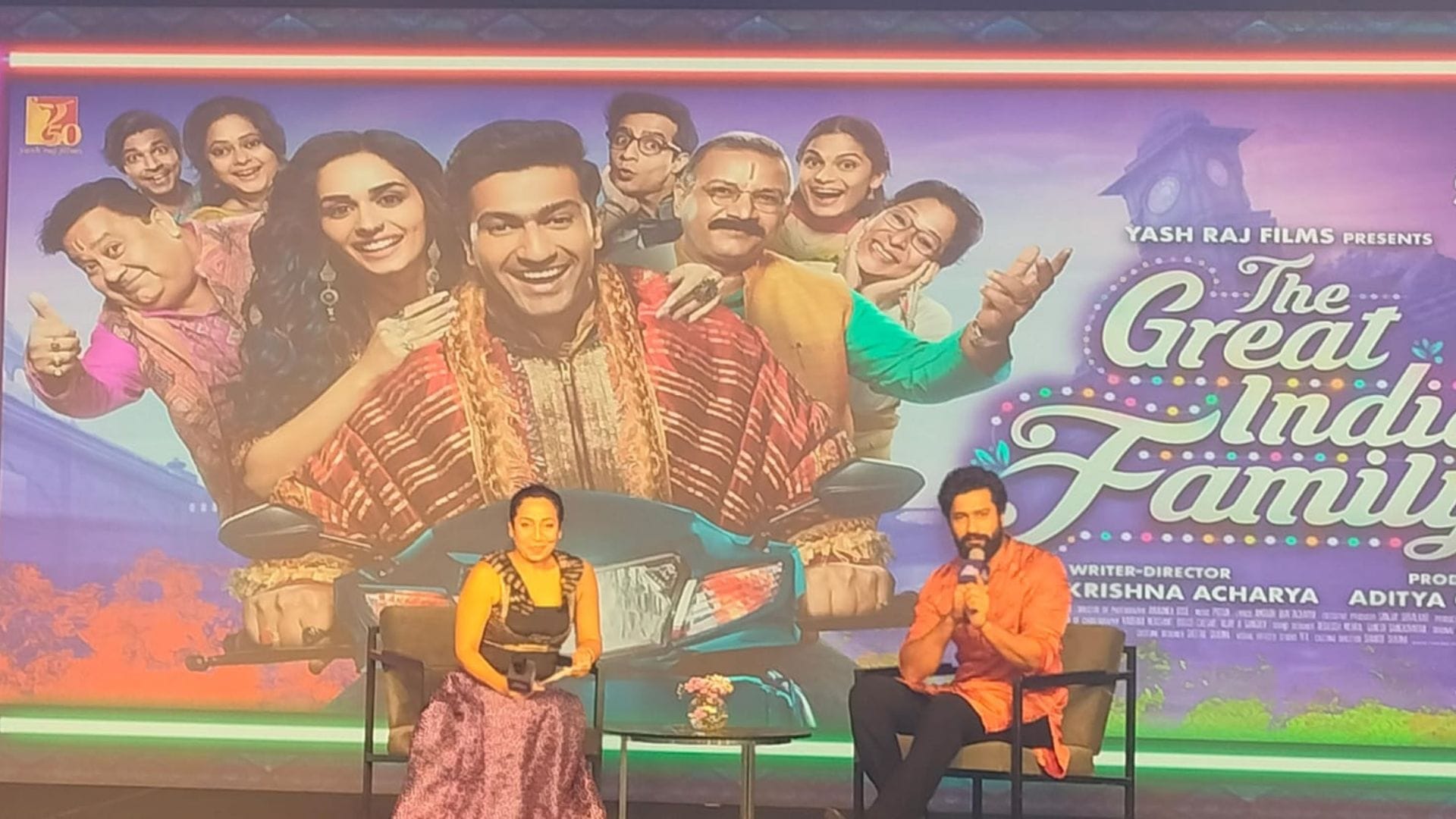the great indian family first song kanhaiya twitter pe aaja release vicky kaushal as bhajan kumar