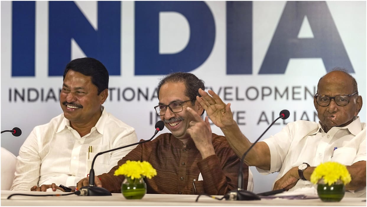 Sharad Pawar Uddhav Thackeray held press conference Ahead of Opposition allaince INDIA Meeting