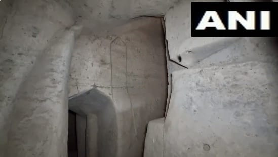 Two storey house below the ground in Hardoi, Construction started in 2011, 10 to 11 rooms,  stairs and small b