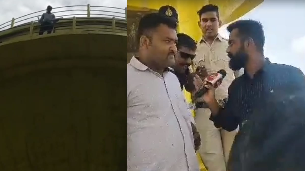 Rajgarh: Dabang captured the land, did not get support from the police, Youth Climbs Water Tank To suicide