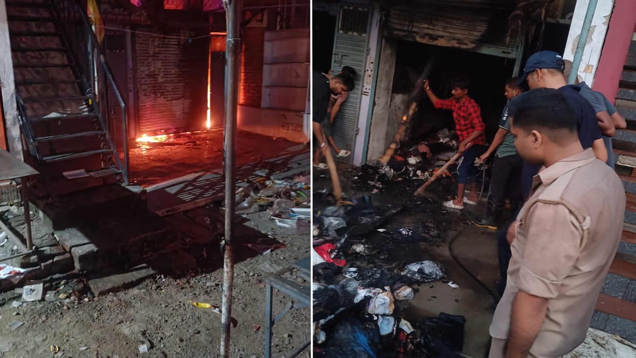 Fire breaks out in readymade shop clothes worth Rs 30 lakh burnt to ashes