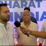 मुंबई में डिप्टी सीएम तेजस्वी यादव और राजद सुप्रीमो लालू प्रसाद।
