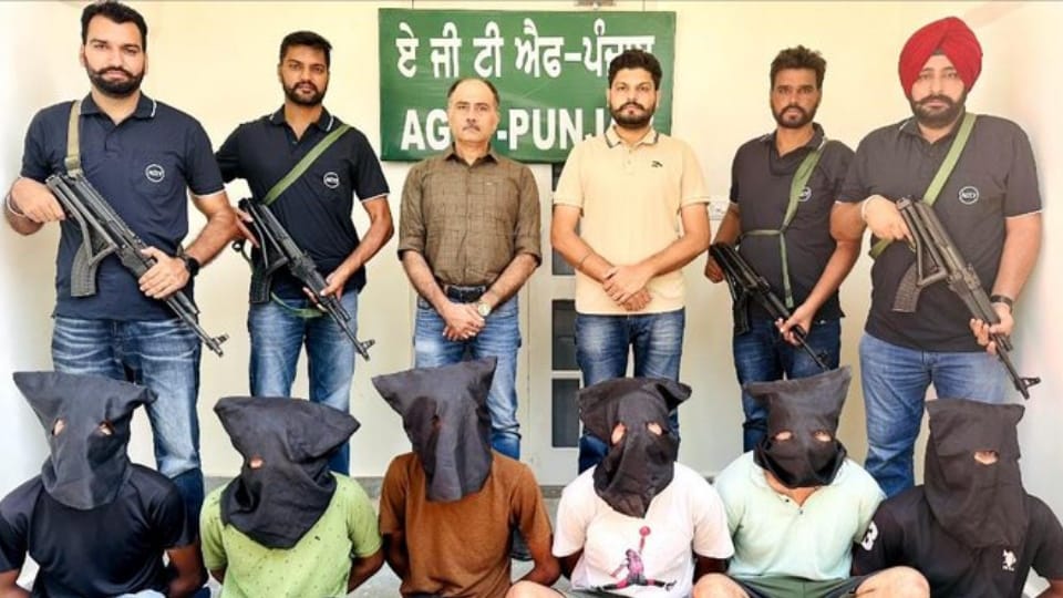 AGTF Punjab arrested six associates of ISI backed Pak based terrorist Harwinder Singh Rinda