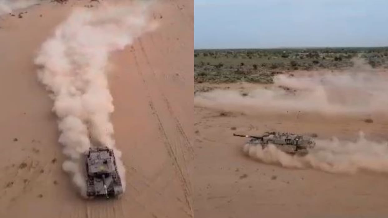 Maneuvers in Jaisalmer Pak border trembled with roar of indigenous Arjun tank Brazil army saw strength of army