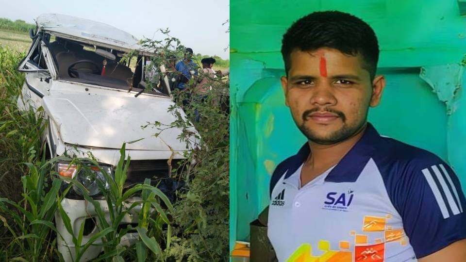 young man died while two friends were seriously injured when Bolero overturned in Mathura