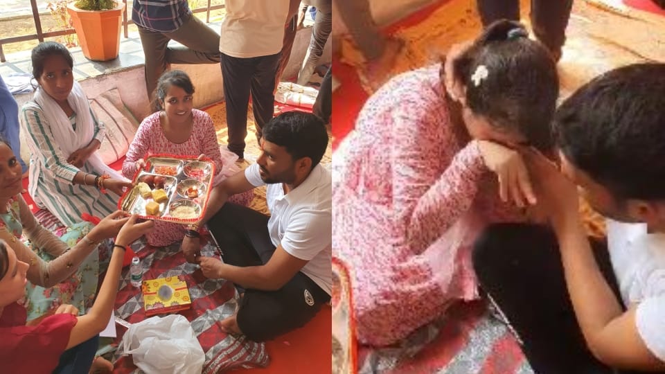 Sisters became emotional while tying rakhi to brothers in Bareilly District Jail