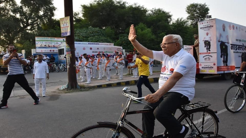 CM Manohar said Every Tuesday will car free day in Karnal, people will have to appeal to control pollution