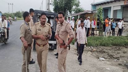 Bullets were fired between two parties in land dispute in Agra Police detained many people on spot