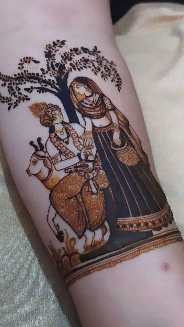 Flute & krishna mehndi design||बासुरी और मटकी मेहंदी डिज़ाइन||जन्माष्टमी  स्पेशल मेंहदी डिजाइन_मेंहदी - YouTube