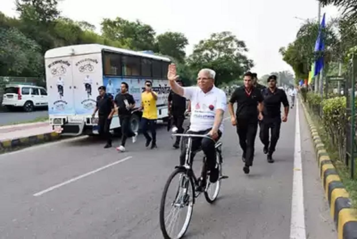 Haryana Chief Minister Manohar Lal Khattar designates car free Tuesdays in Karnal