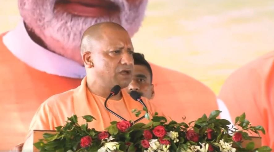 UP CM Yogi Adityanath in Hathras on 19 October