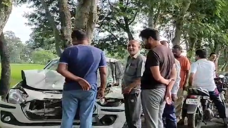 High speed unknown vehicle collided with a car one killed