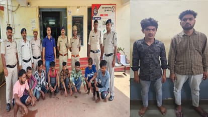 10 criminals together misdemeanor two girls in Raipur