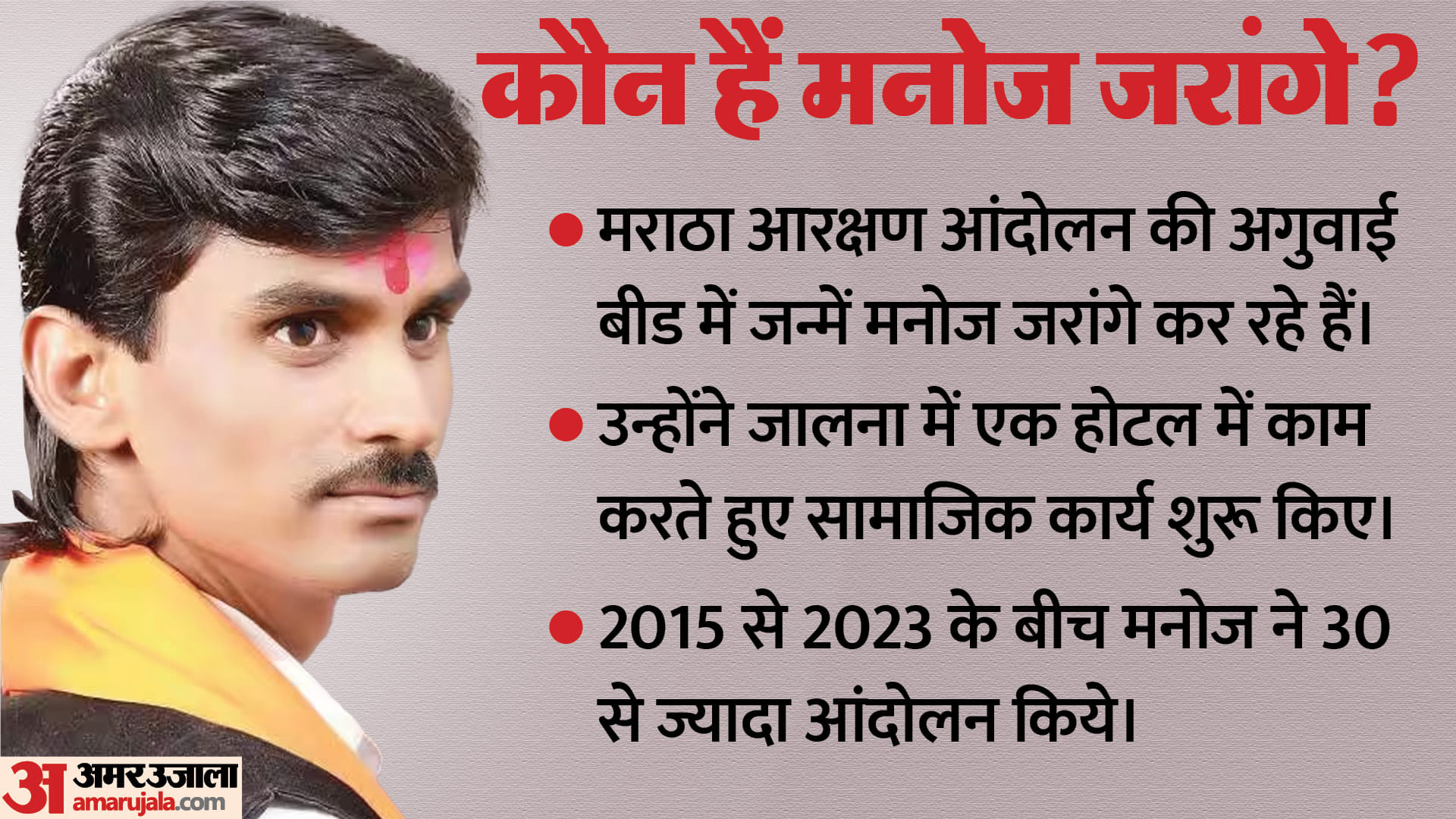 आंदोलन की अगुवाई कर रहे मनोज जारांगे