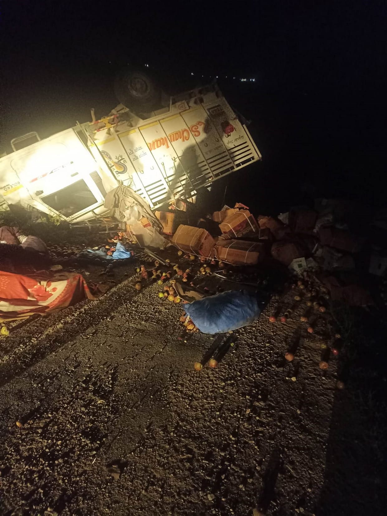 Accident Pickup full of apples falls into ditch driver dead one injured in Vikasnagar Sahiya Dehradun