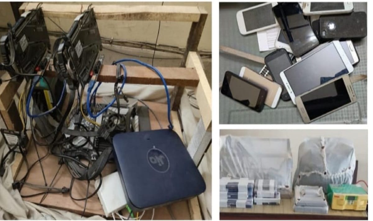 Illegal telephone exchange busted International calls were being made through VPN in Azamgarh