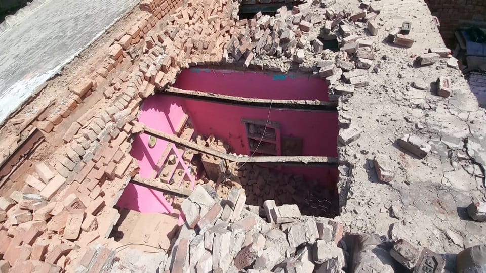 Gandhi Ashram Wall collapsed three children got injured two in critical condition