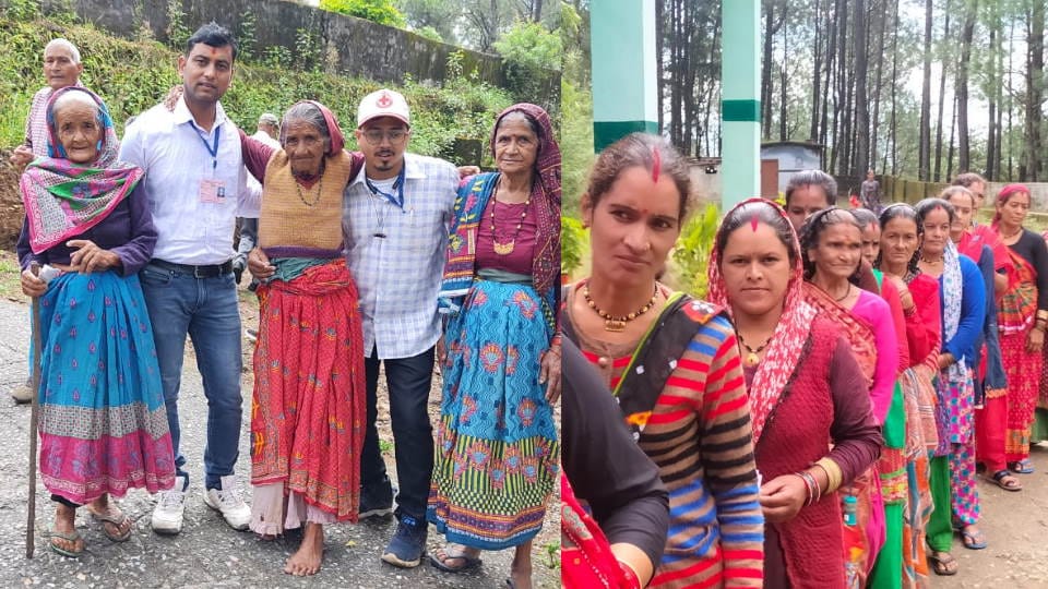 Uttarakhand Bageshwar Assembly Bypoll 2023 Crowd of Voters for Voting Today See Photos